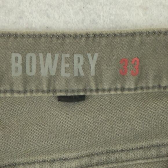 John Varvatos USA Bowery Slim Straight Jeans 33 Khaki Stretch Men’s Designer - Picture 3 of 11